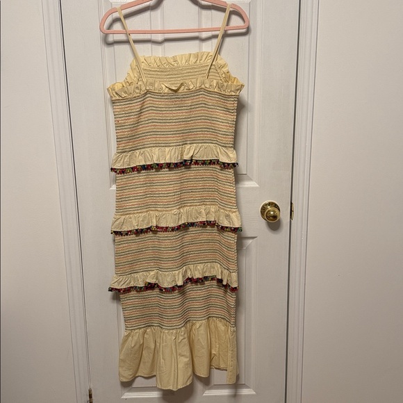 Striped Ruffle Midi Dress - Picture 2 of 3